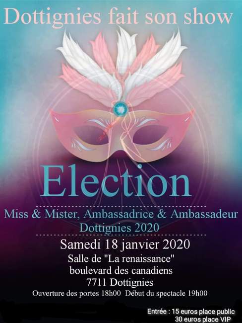 Election Miss et Mister Dottignies -  Affiche