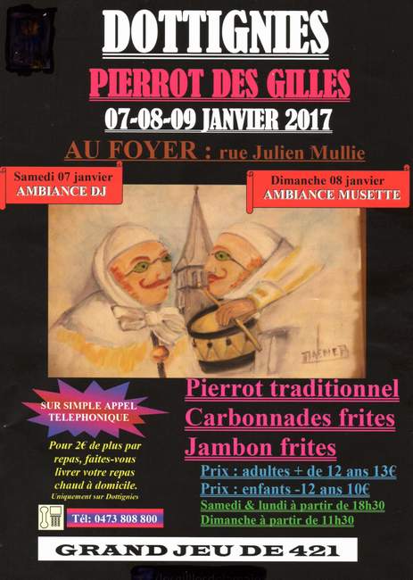 Pierrot des gilles de la Main - 2017 - Affiche
